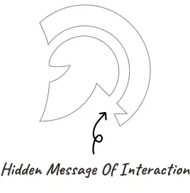 Stylized knight helmet logo in modern design