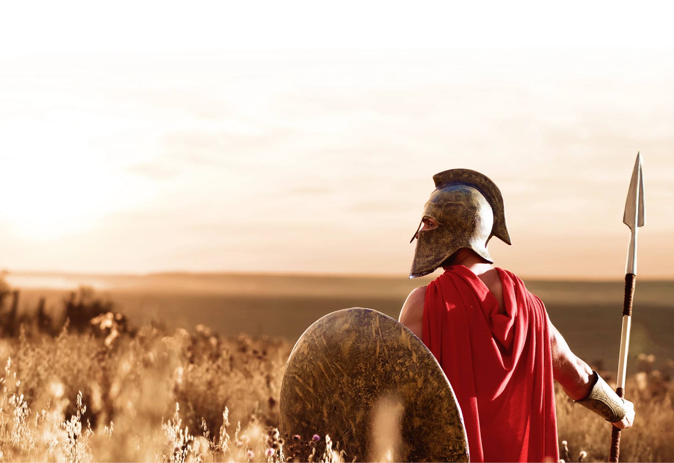 Spartan warrior symbolizing disciplined software engineering and accountable execution at EvinceDev