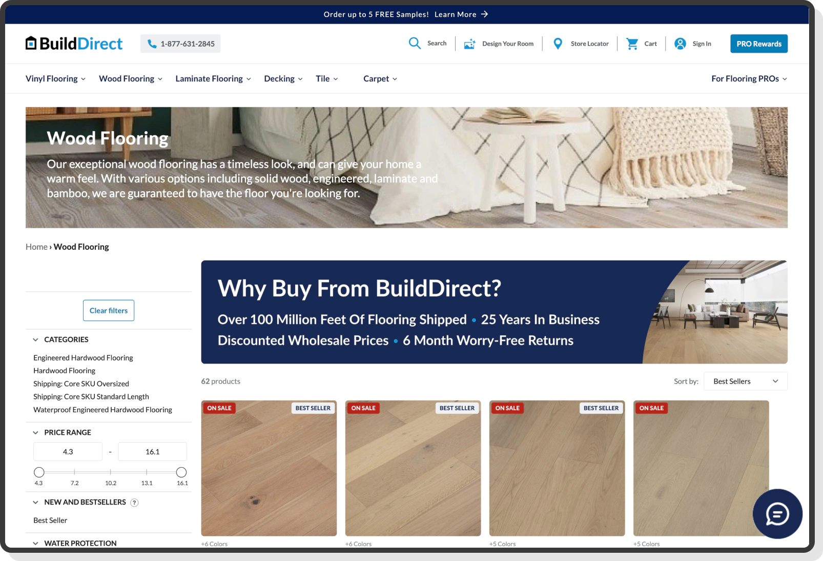 product detail screen with price and specs