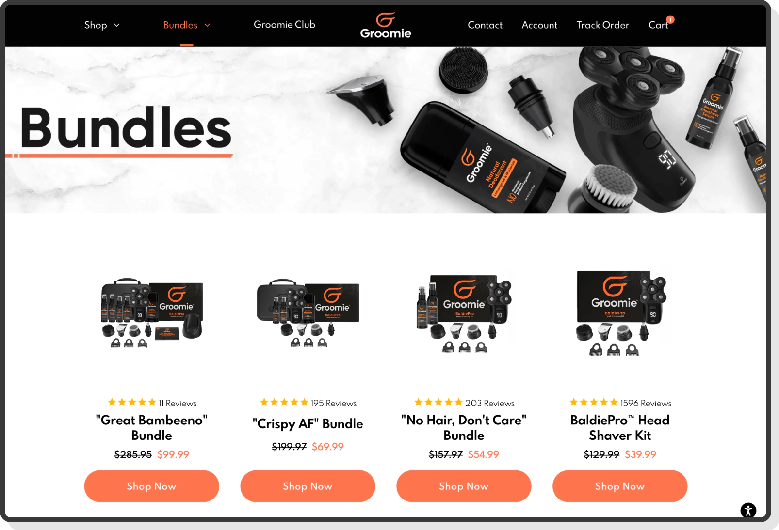 grooming bundles with head shaver kits and grooming tools