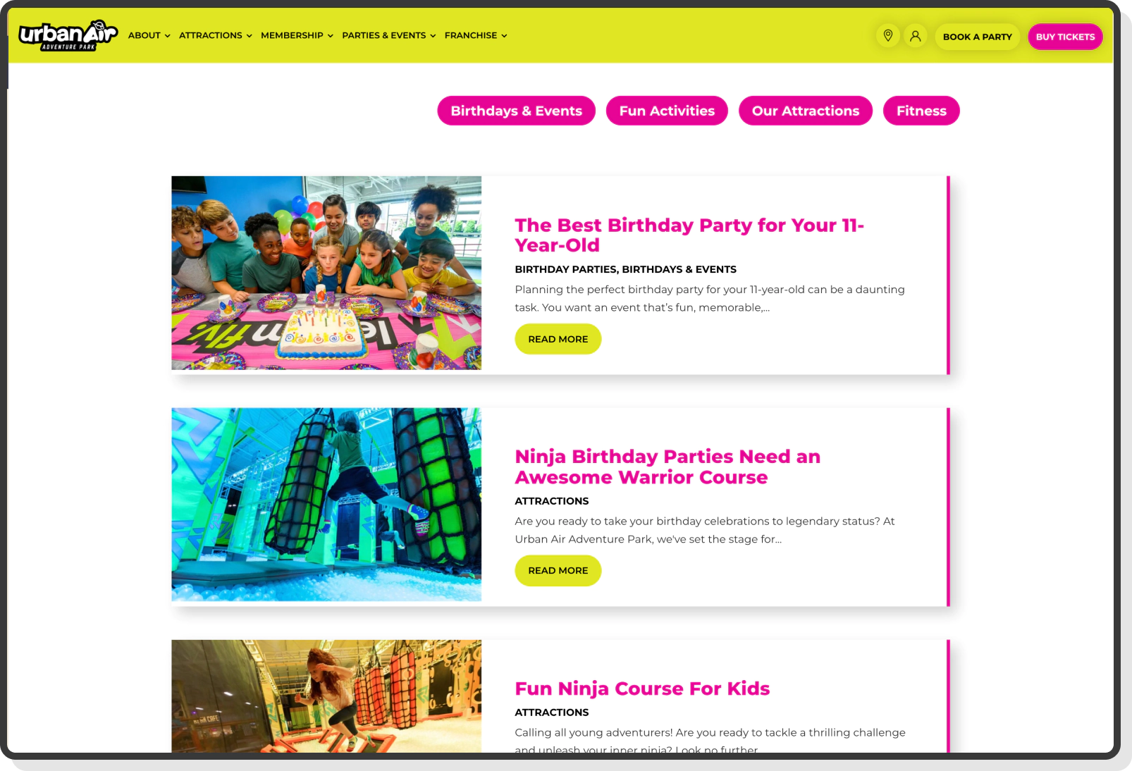 Kids celebrating birthday with cake and decorations