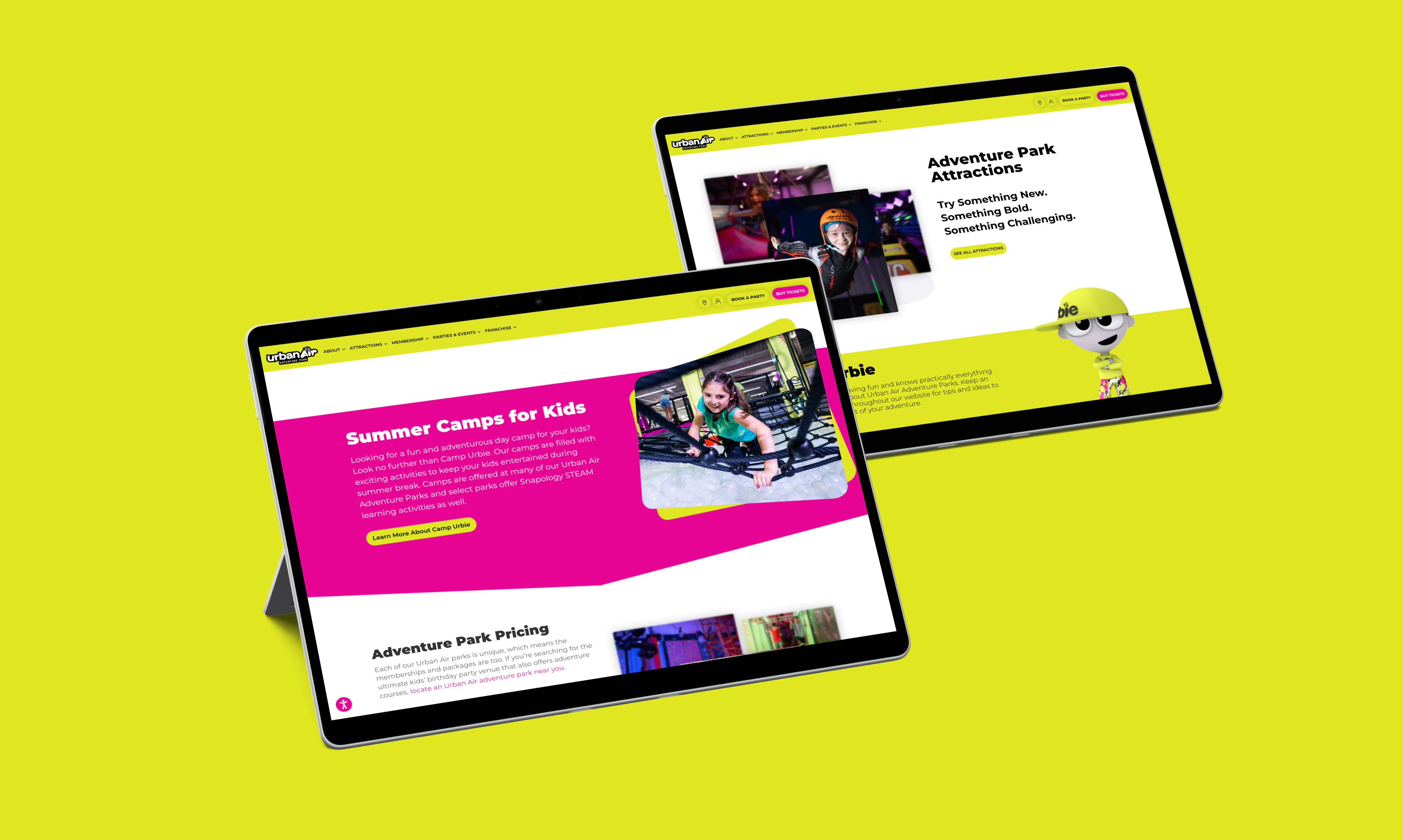 Urban Air summer camps and park attractions portal