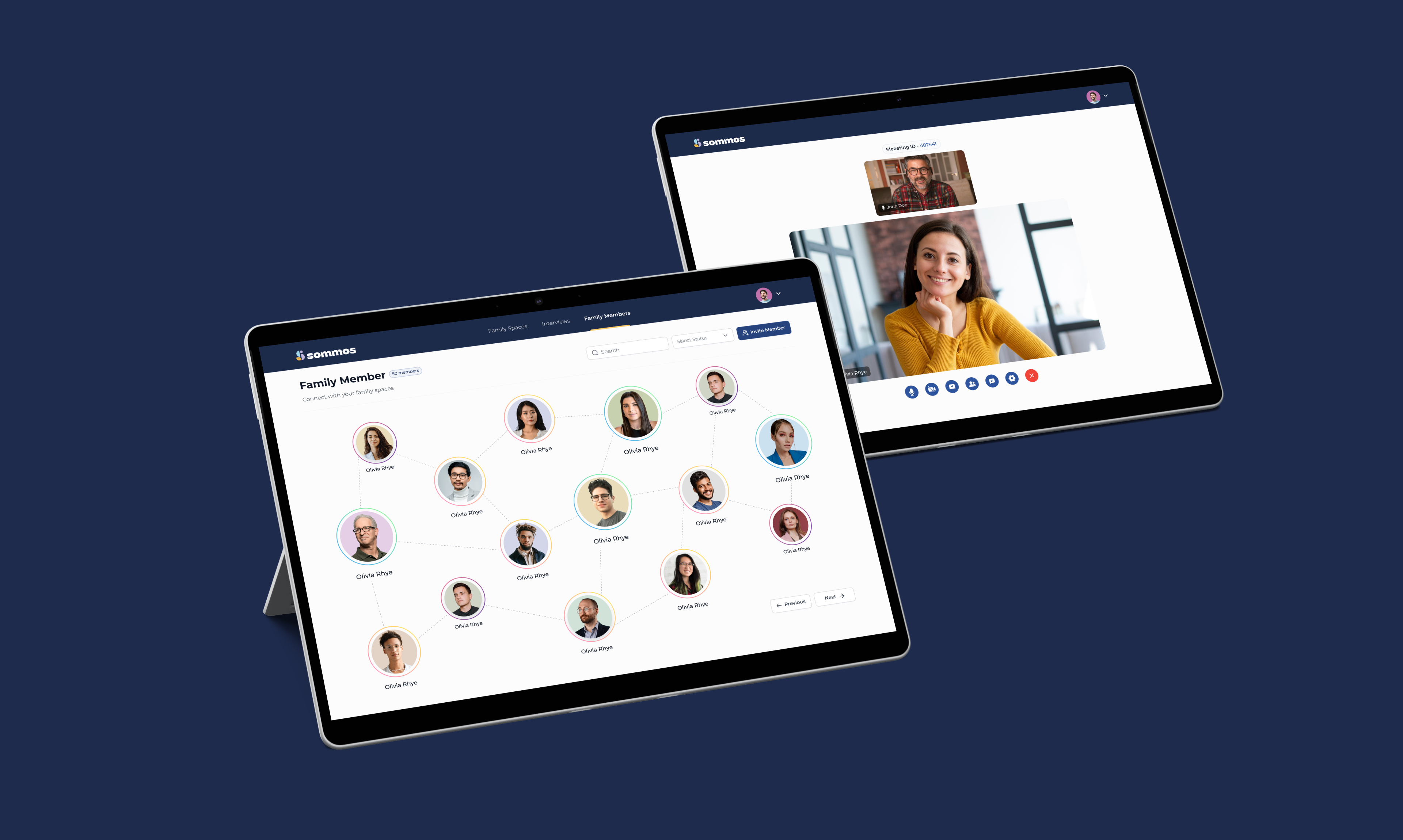 AI Sommos Interface – Connecting Families with Intelligent Family Tree Mapping and Secure Video Calling