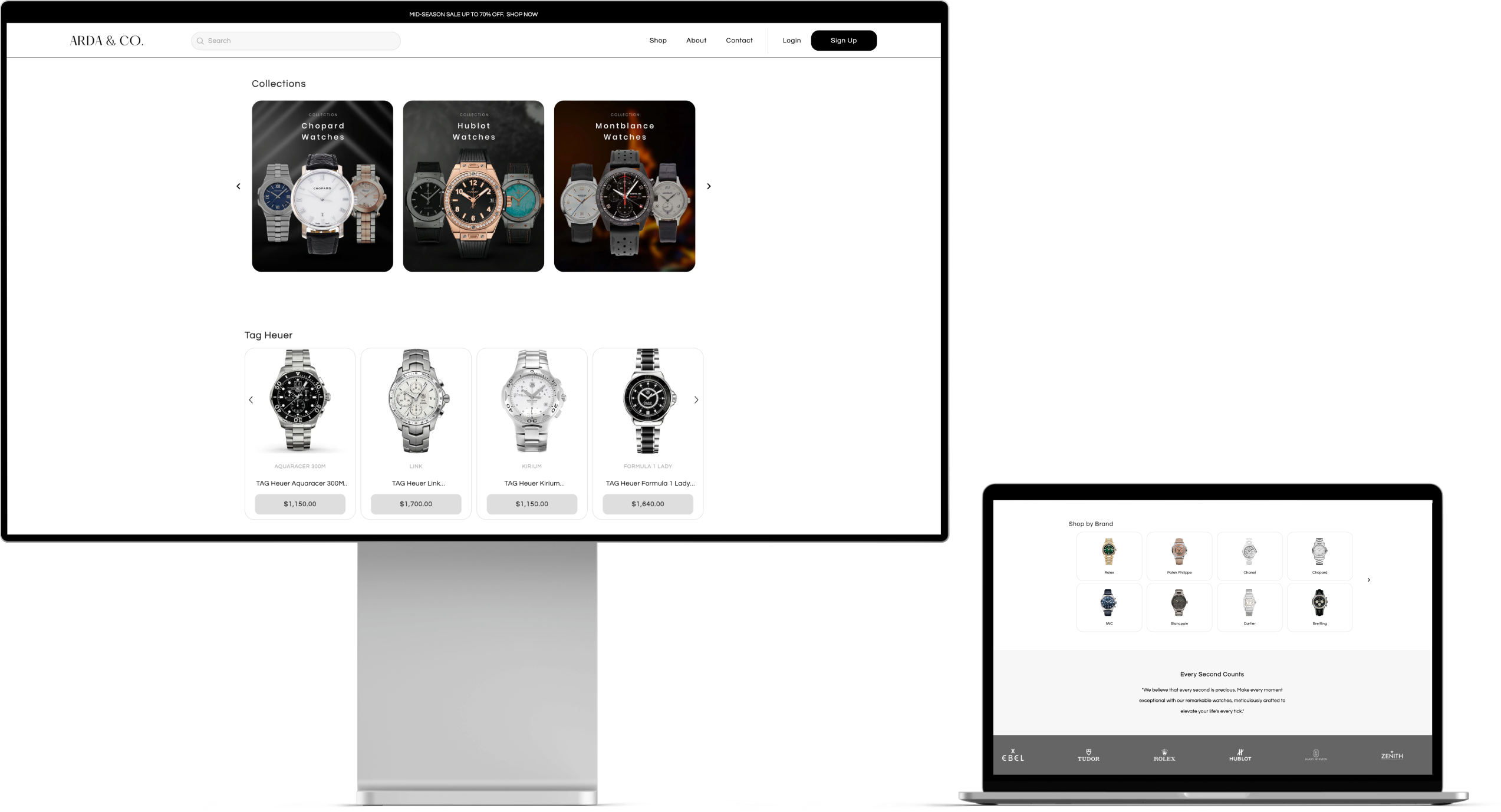 arda co brand collections and tag heuer listing