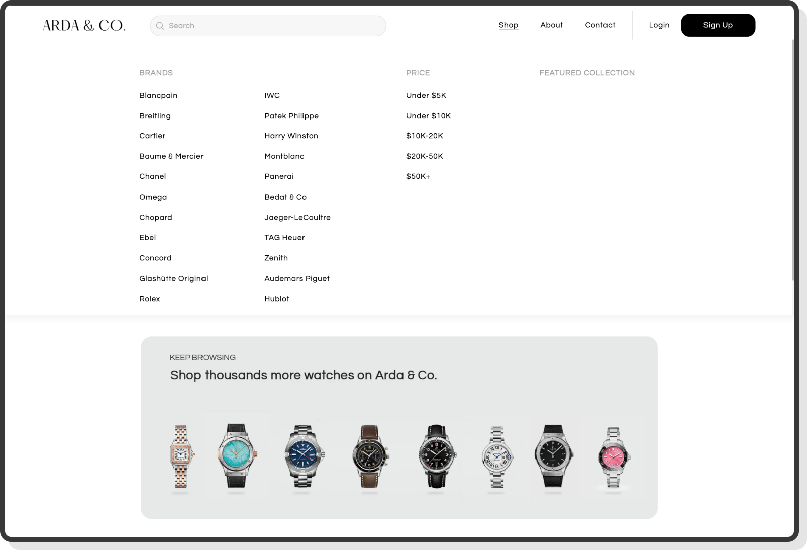User account screen with order tracking and profile information