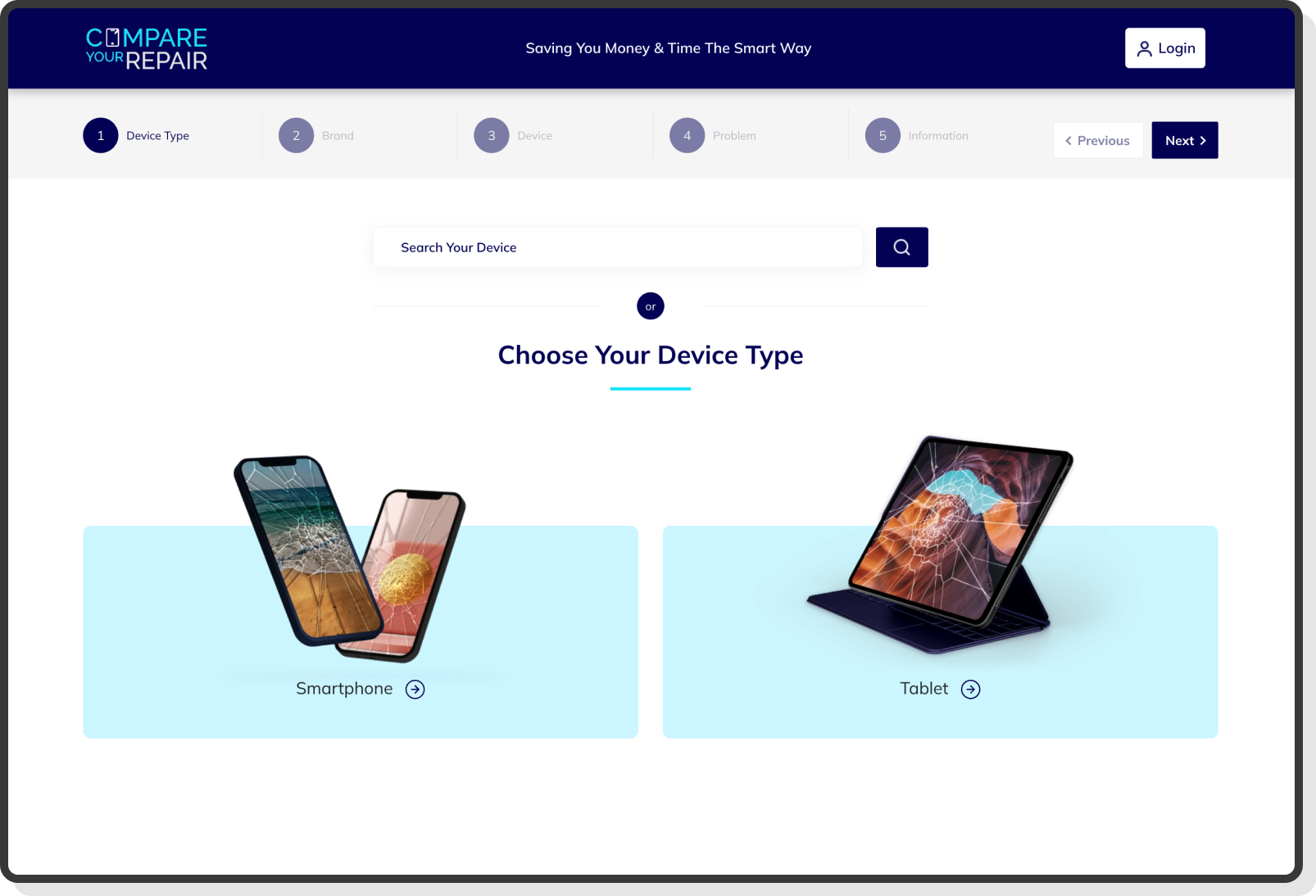 User dashboard showing past and upcoming repair bookings
