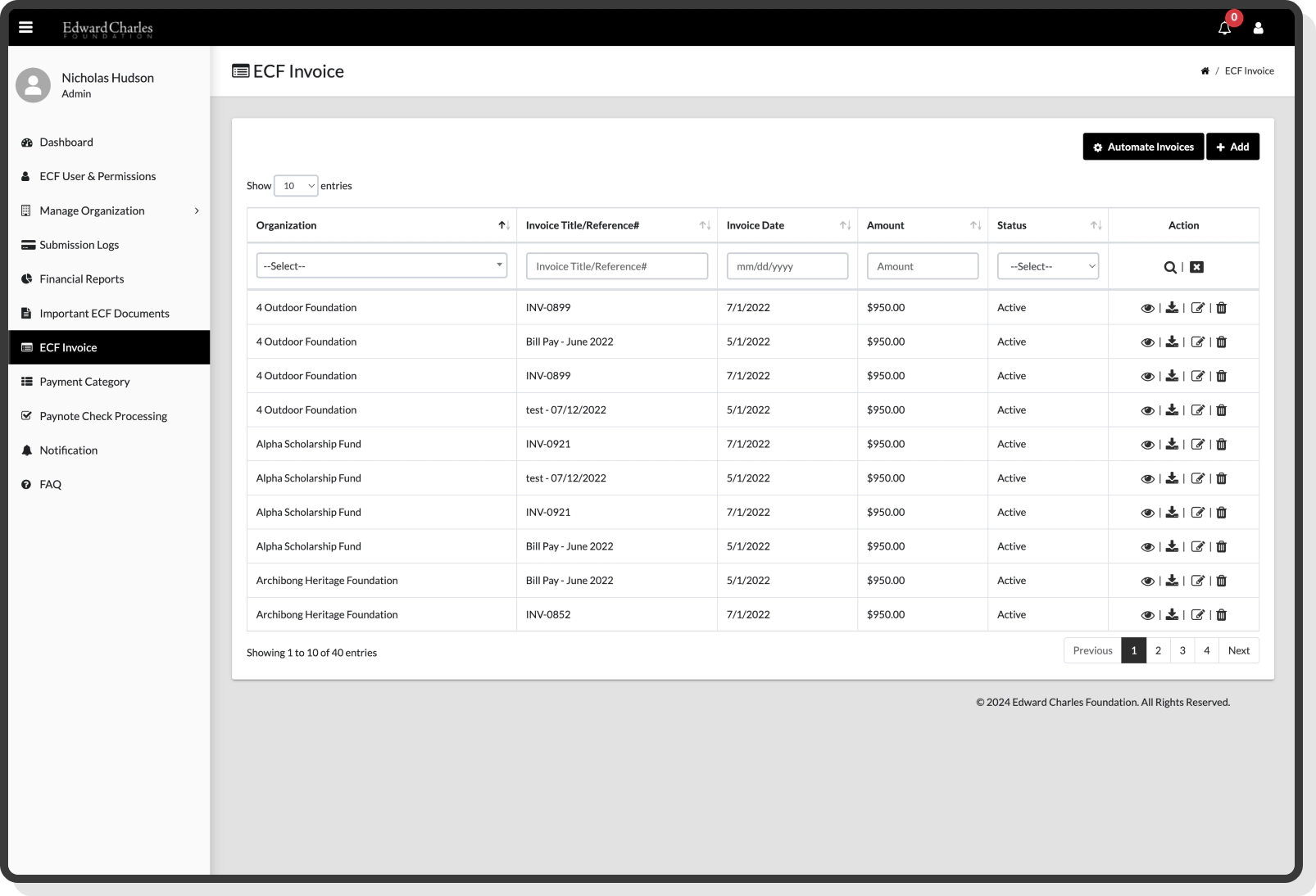 Form interface for volunteers to register and select campaign roles