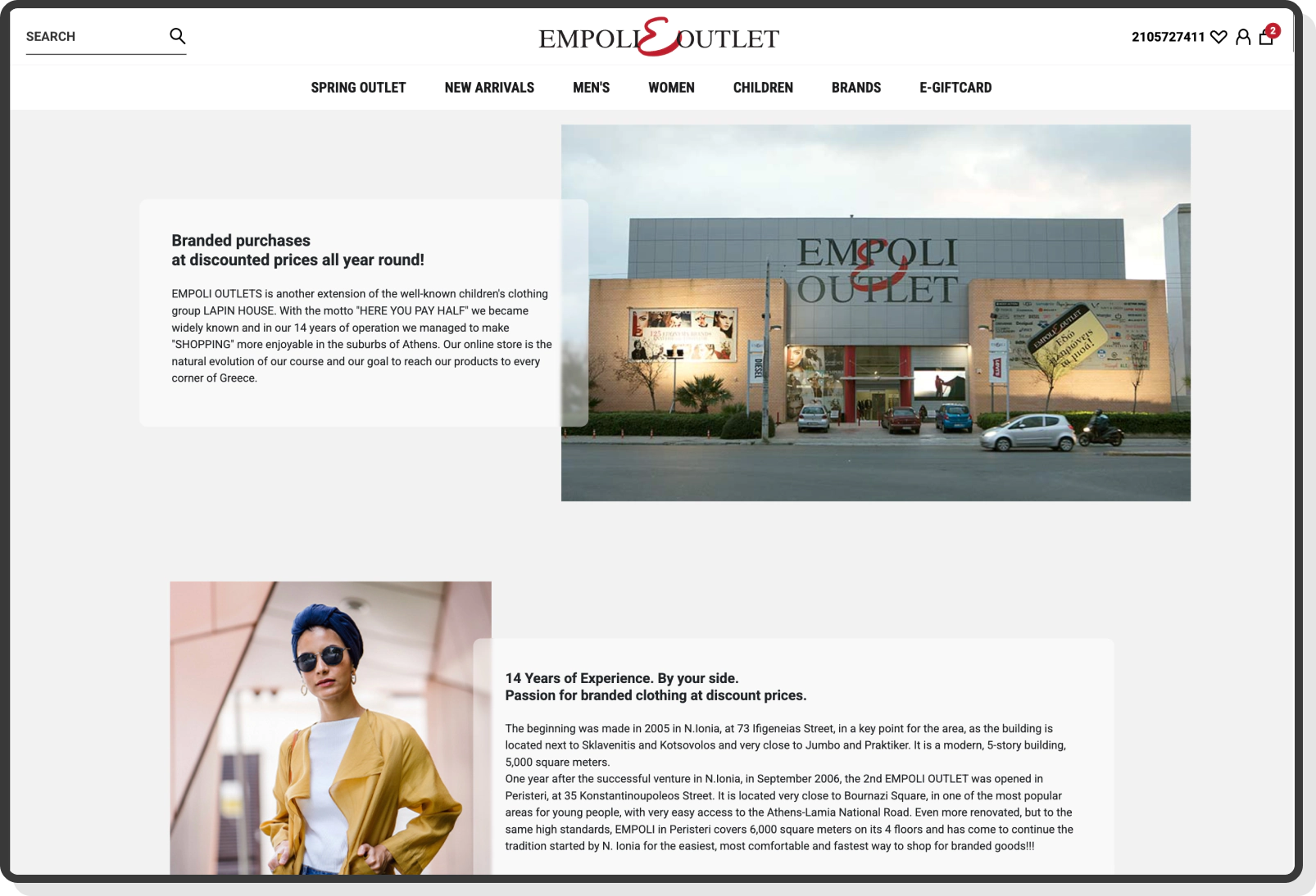 Homepage showing featured furniture collections and promotional banners