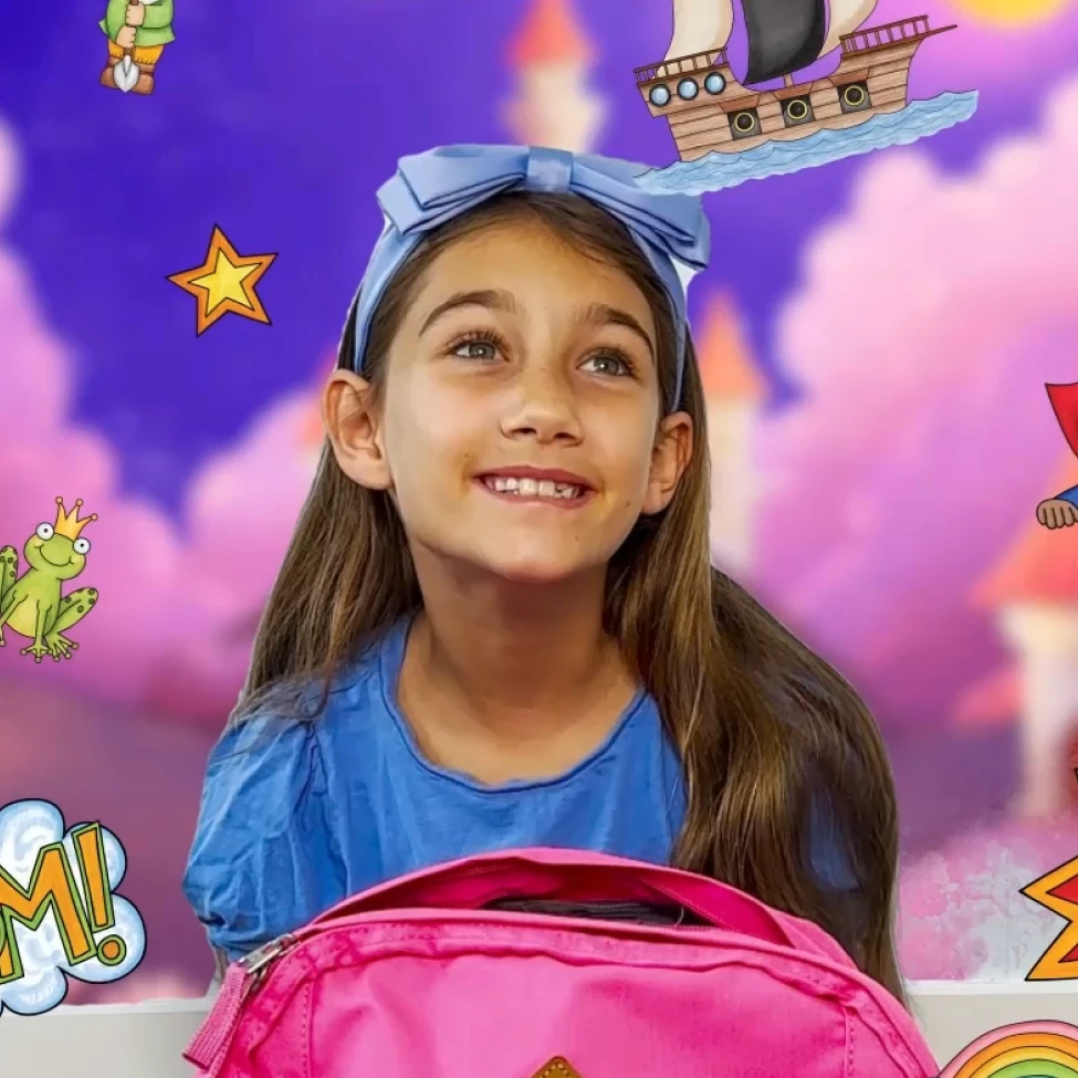 Smiling woman holding a laptop displaying Magicore – A gamified virtual learning platform for students