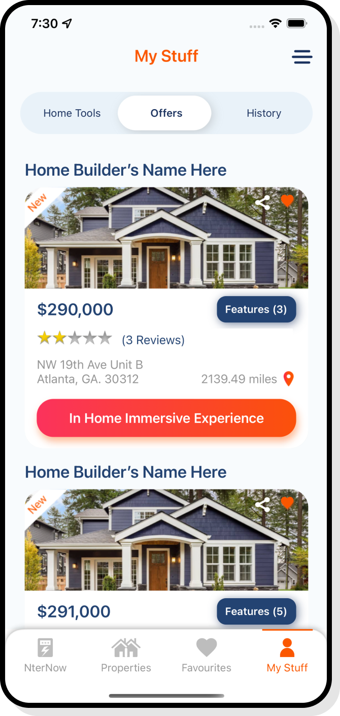 Calendar interface for scheduling live video property tours
