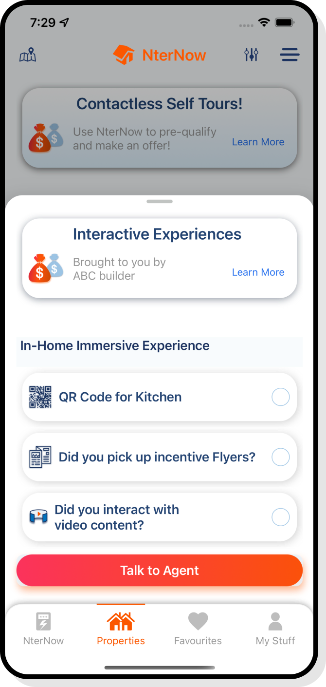 Grid view of property listings with images and basic details