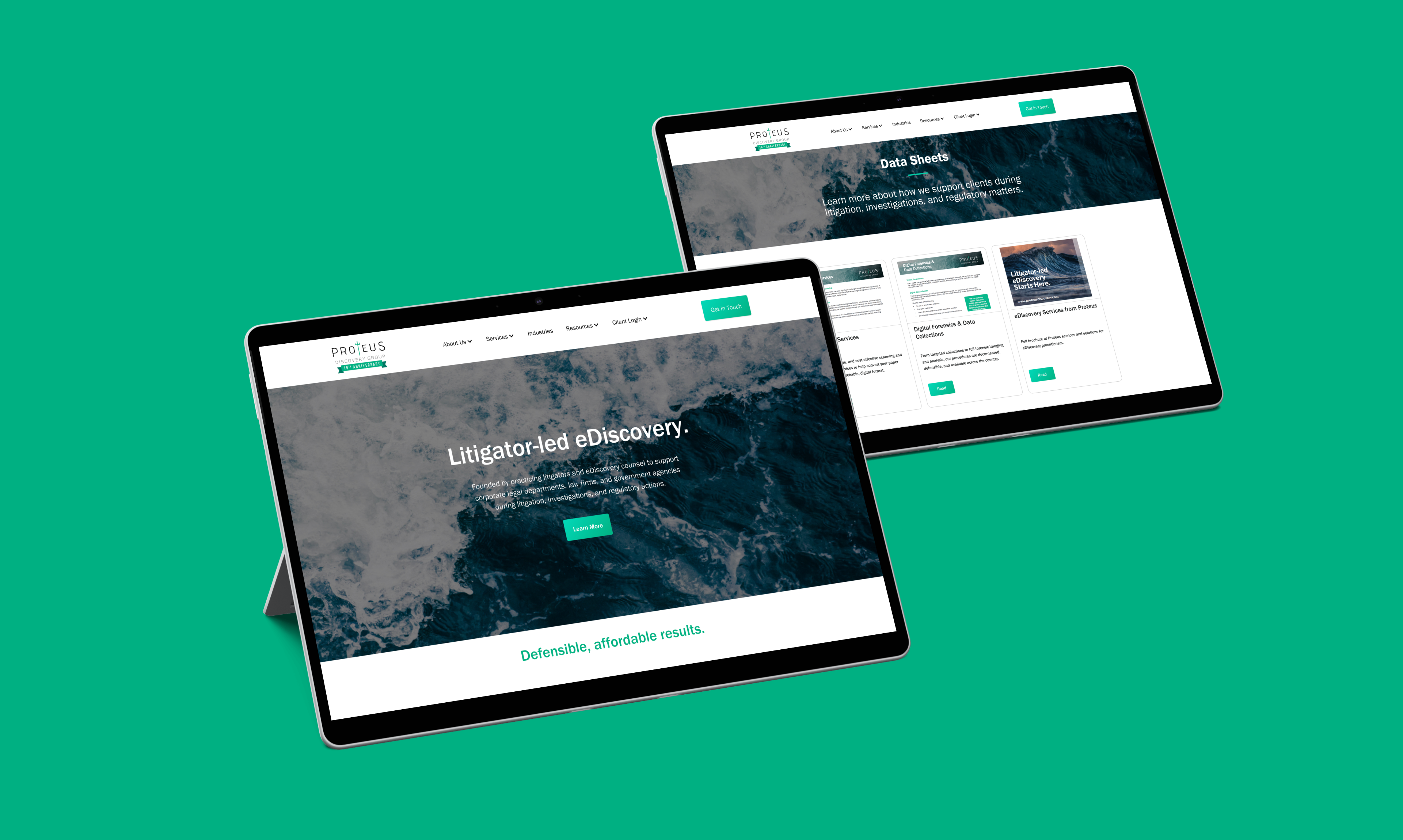 Visual layout of Proteus legal dashboard UI
