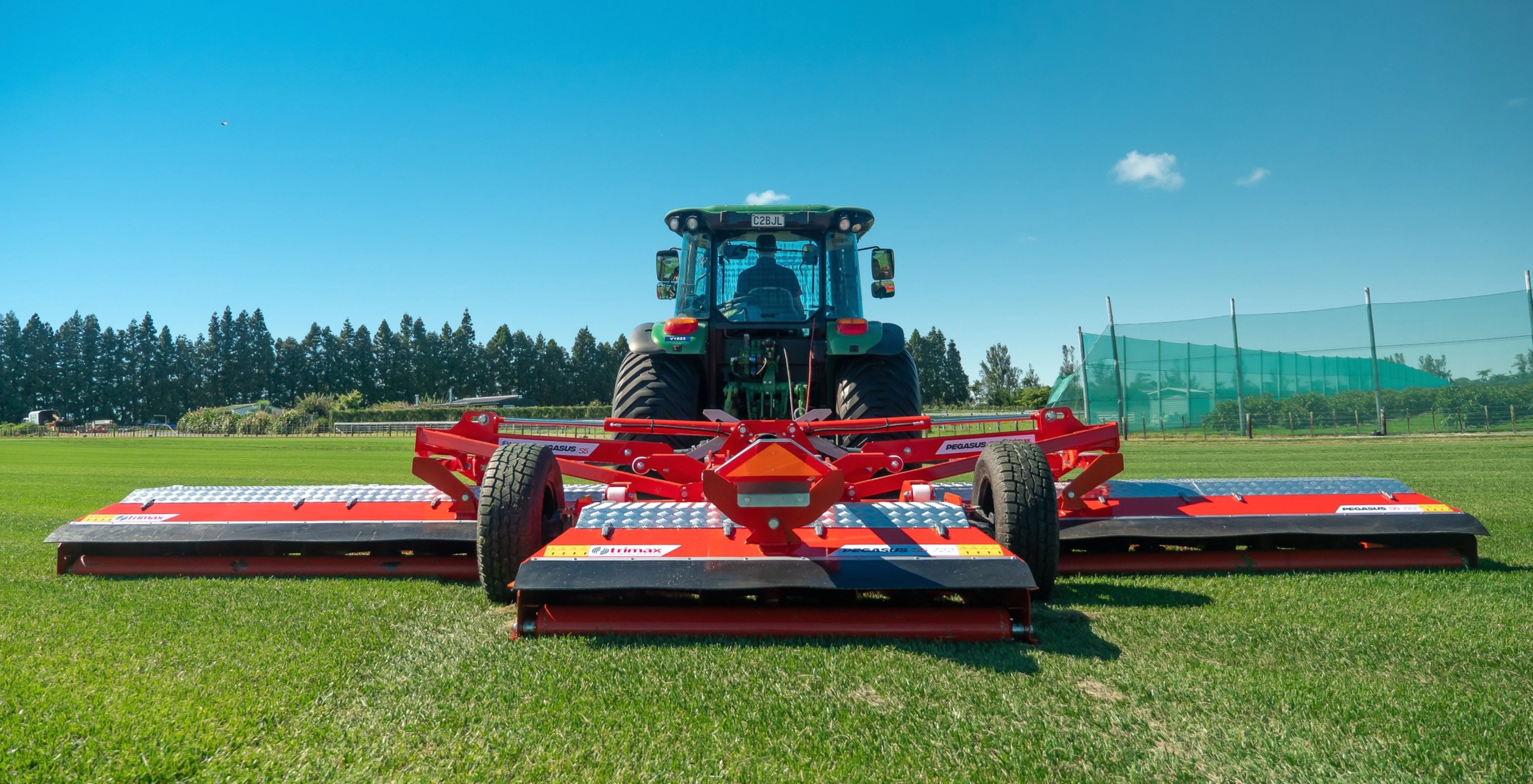 Trimax branding display for mower product mobile application