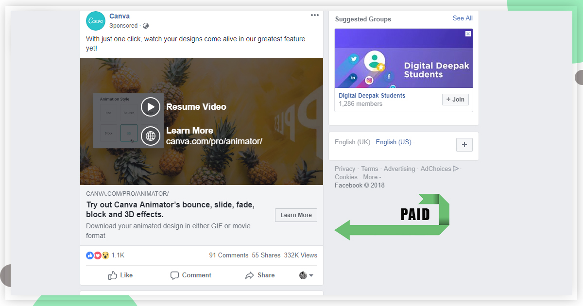 Paid Social Media Advertising