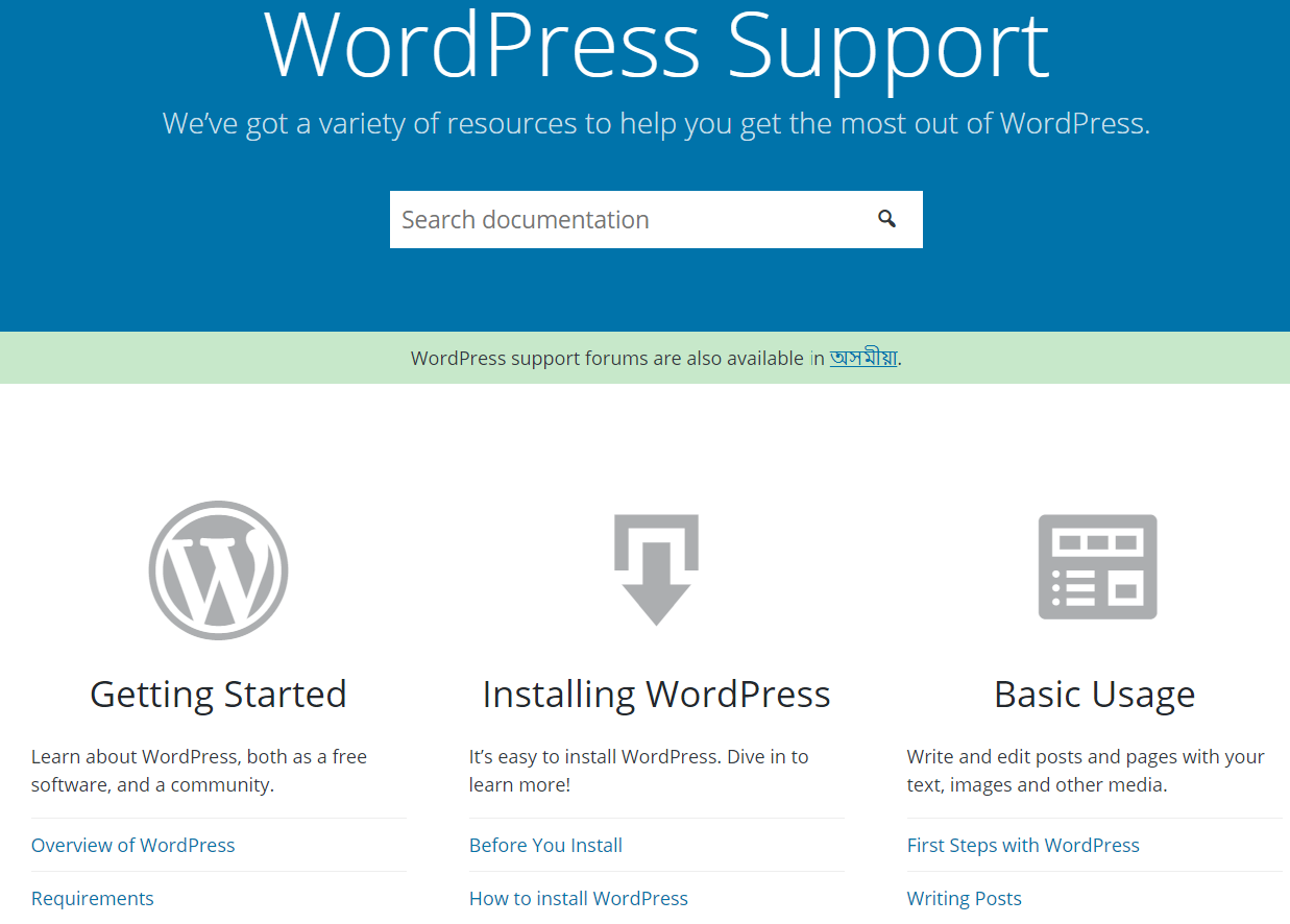 Wordpress Support