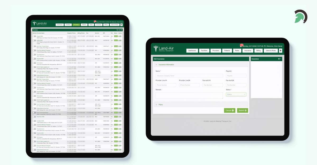 Land-Air Medical Transport