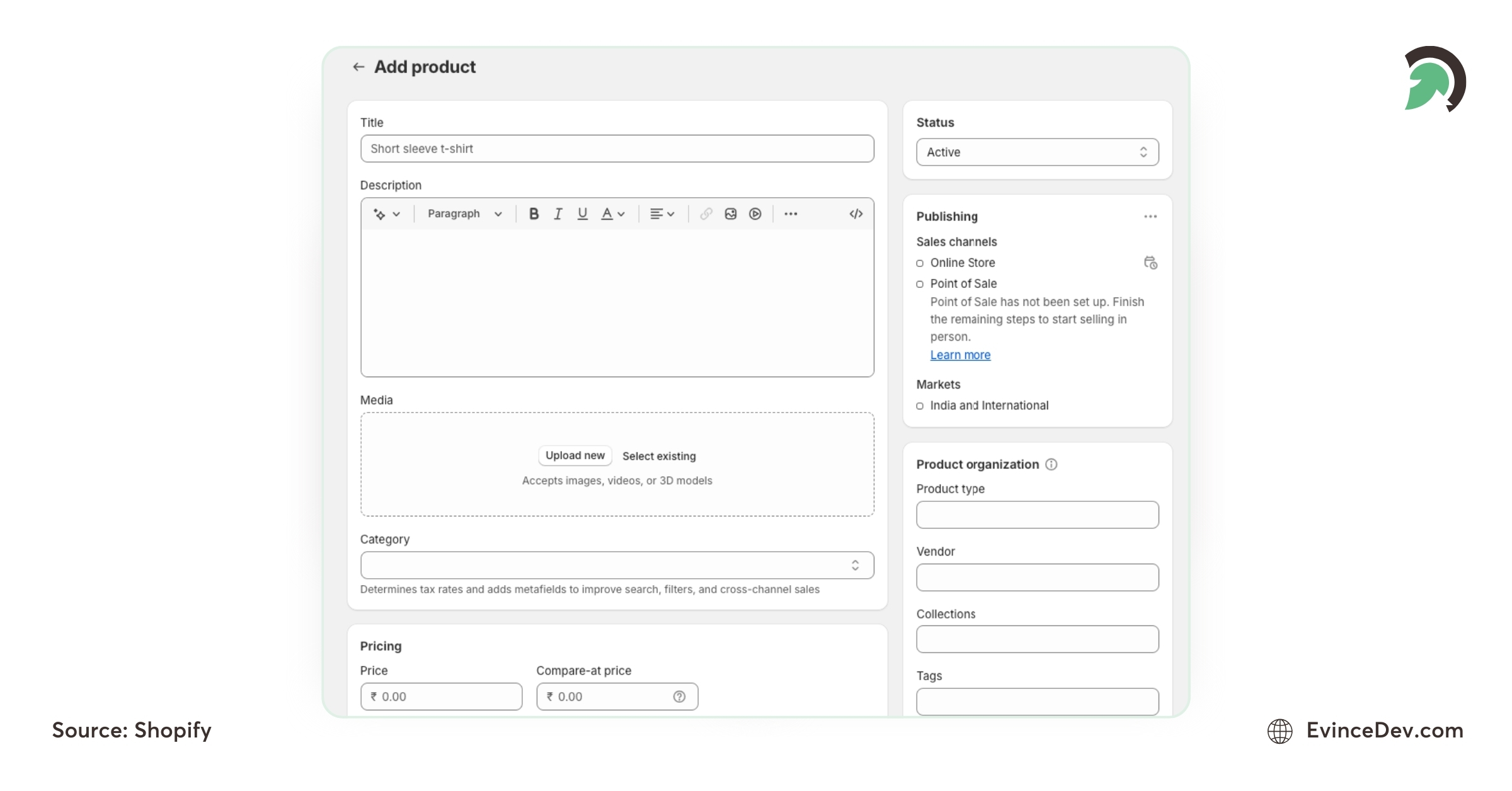 add products manually in shopify screen