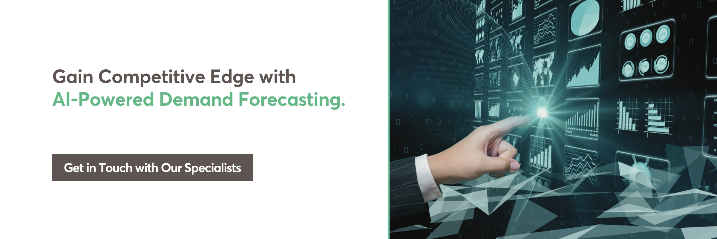 AI powered demand forecasting dashboard with data analytics