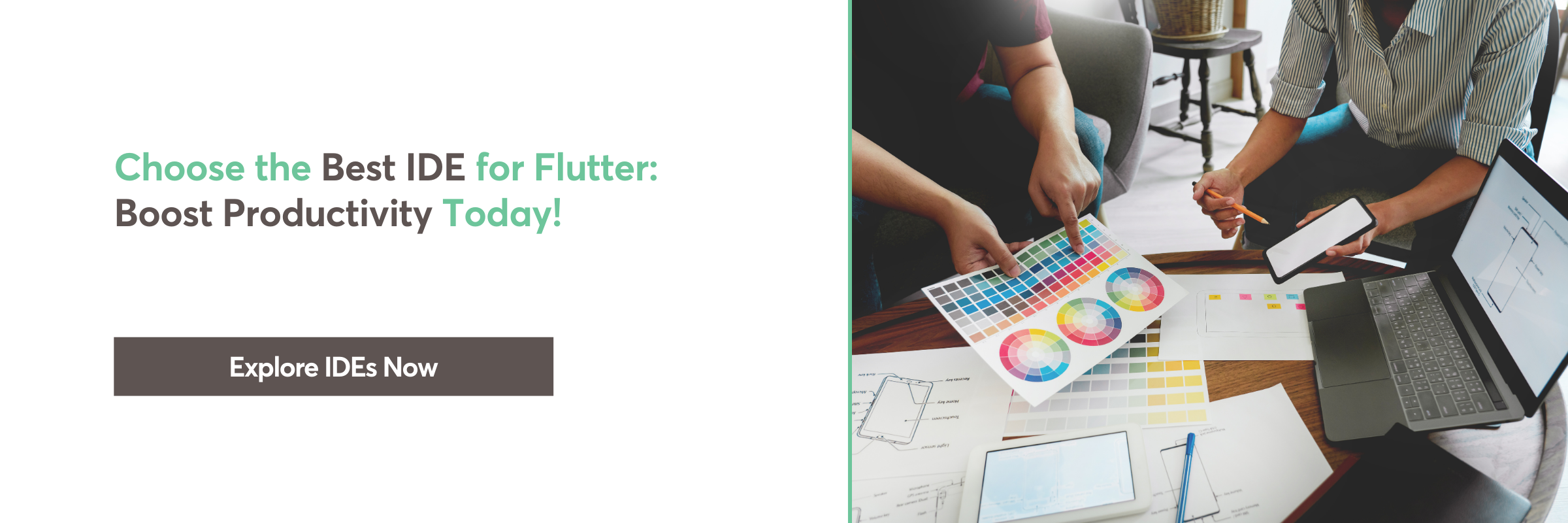 Developers choosing the best IDE for Flutter app design and coding work