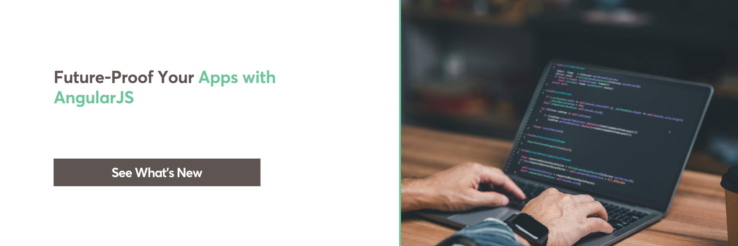 Person coding on laptop exploring AngularJS trends and future updates