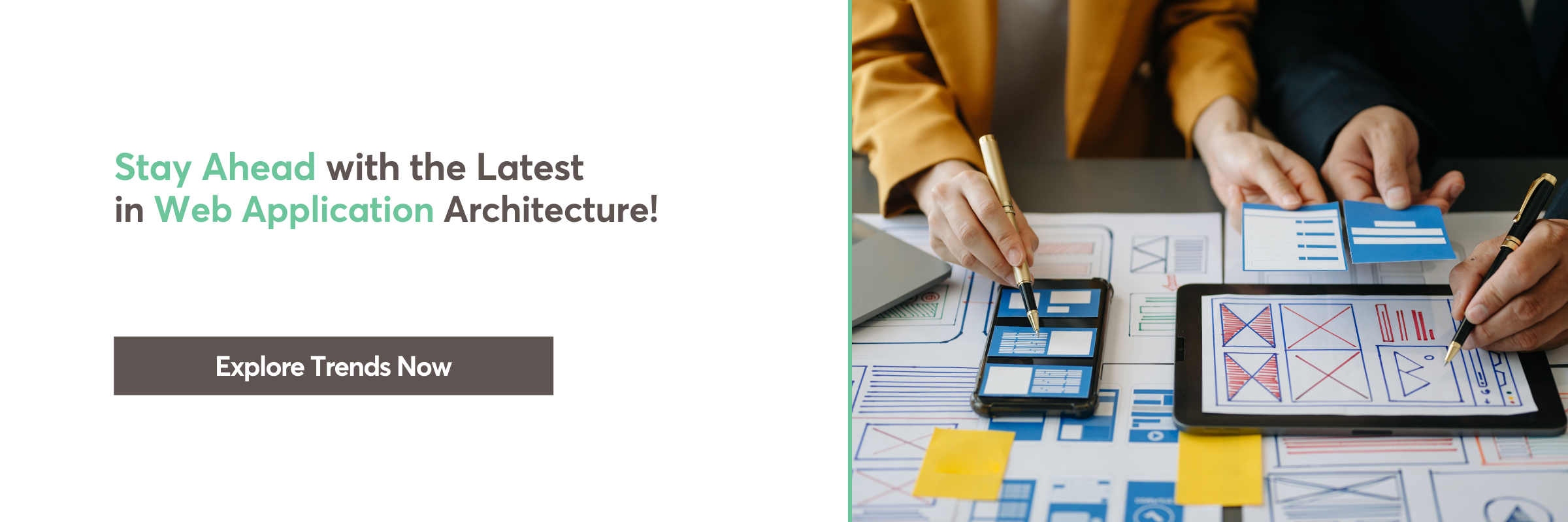 Planning modern web application architecture with UI wireframes