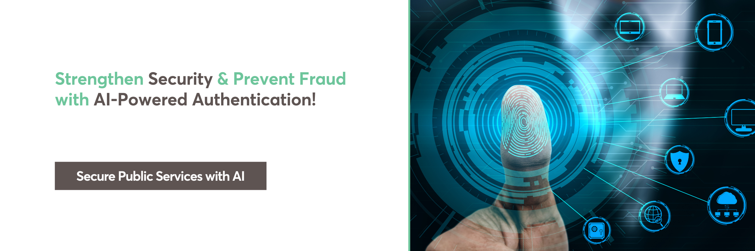 AI biometric authentication with fingerprint scan for fraud prevention