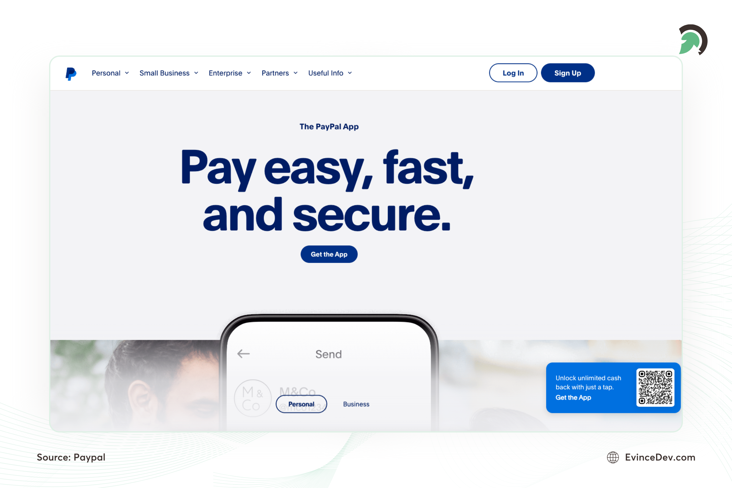 Paypal is a widely recognized application built using Node.js.